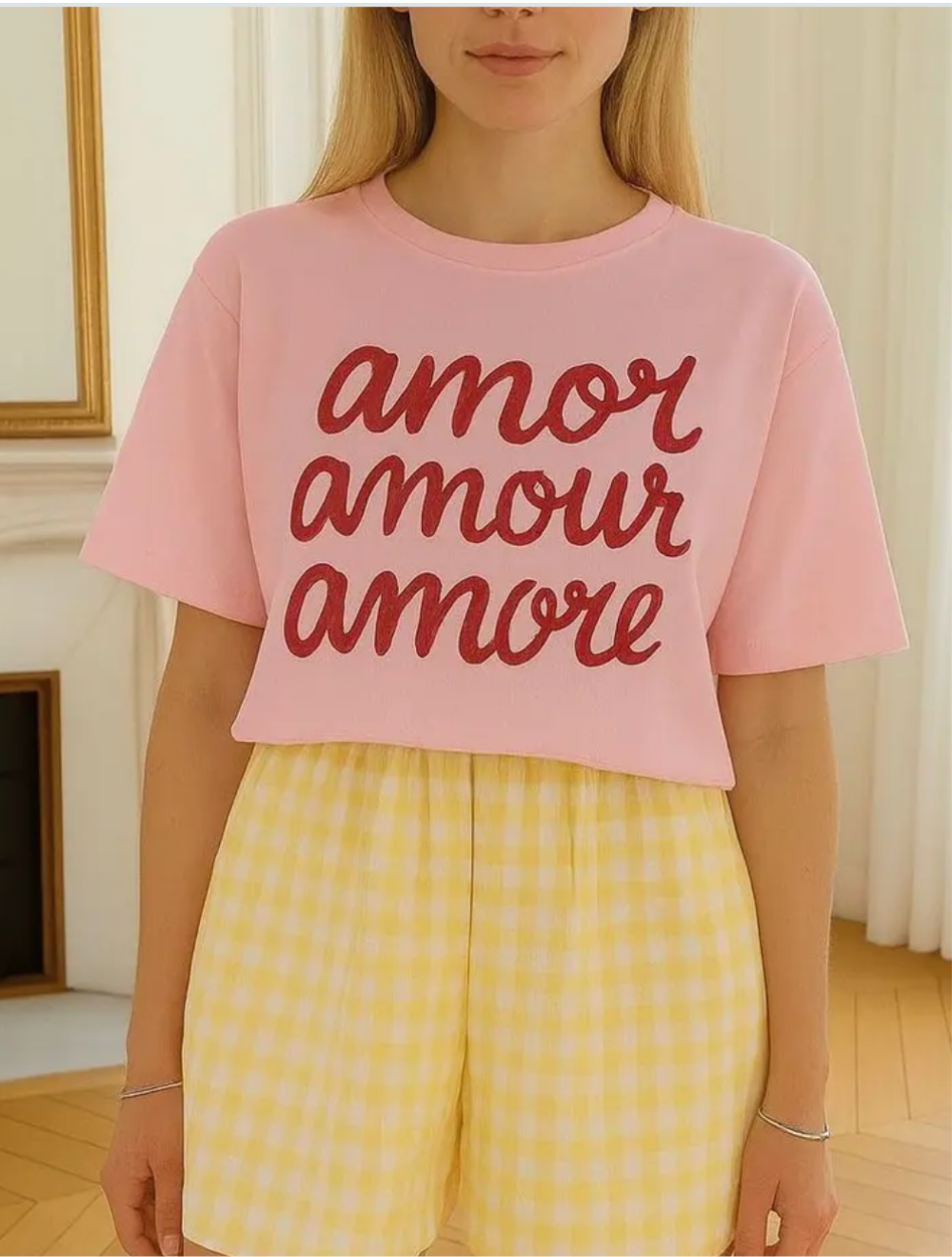 T-shirt rose Amor