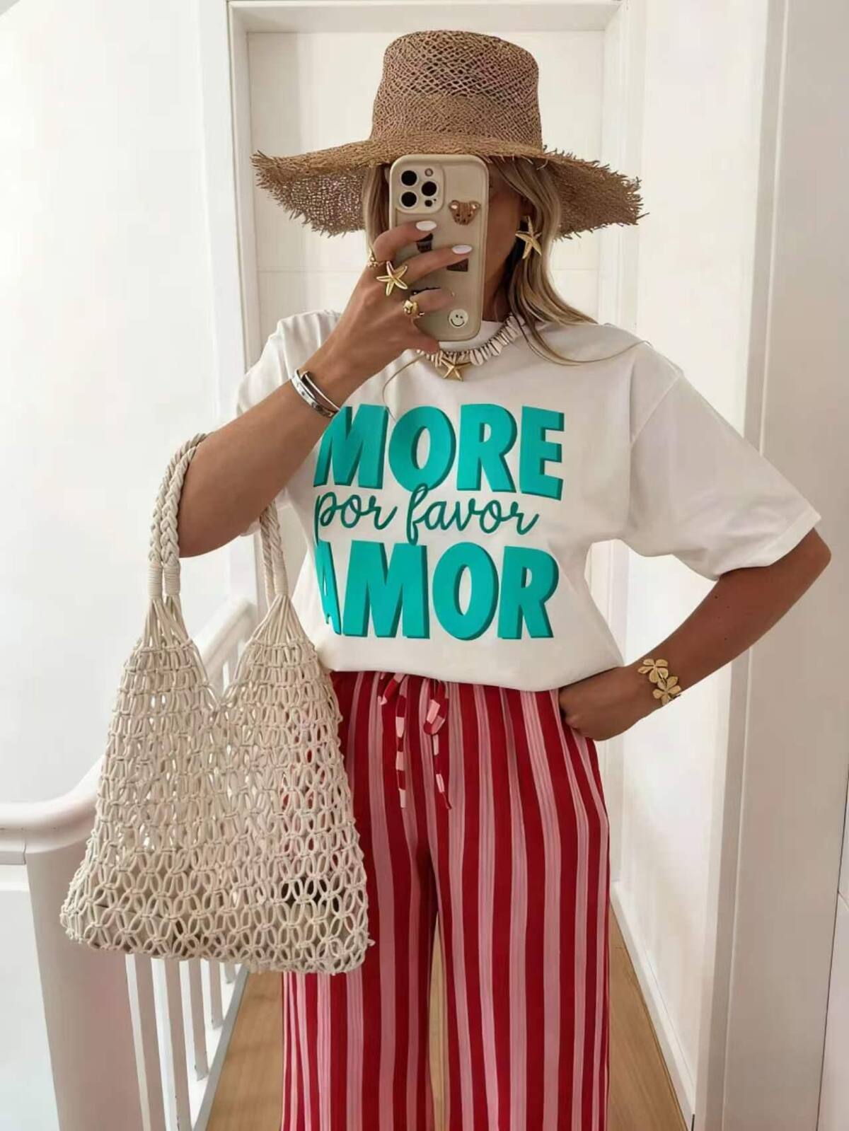 T-shirt More Amor vert