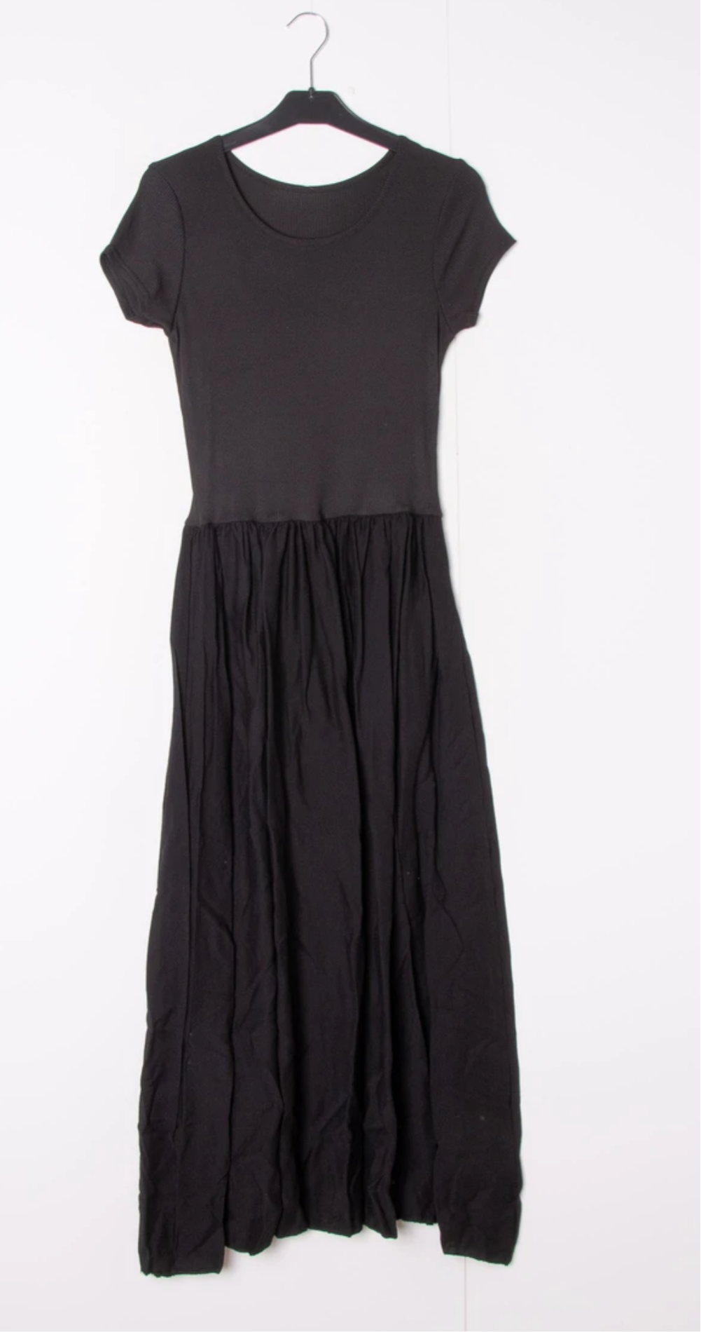 Robe bimatière noire