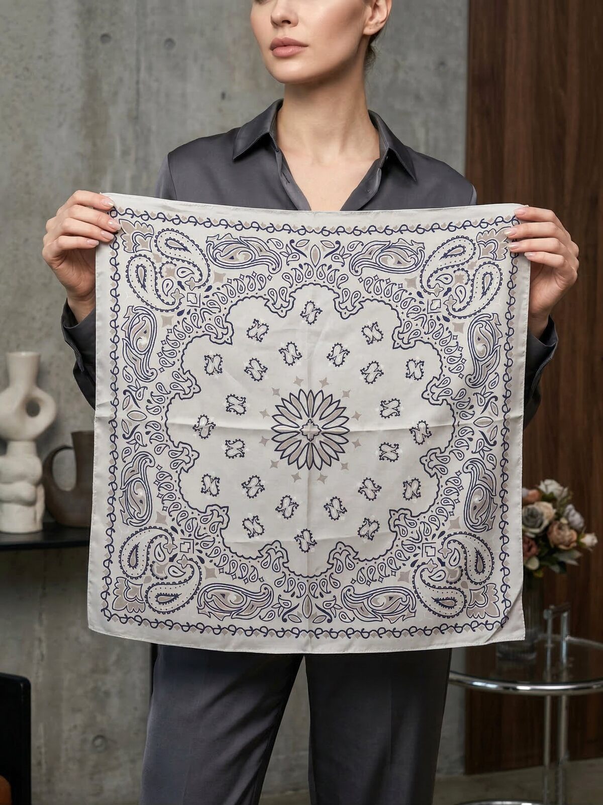 Foulard Marly taupe