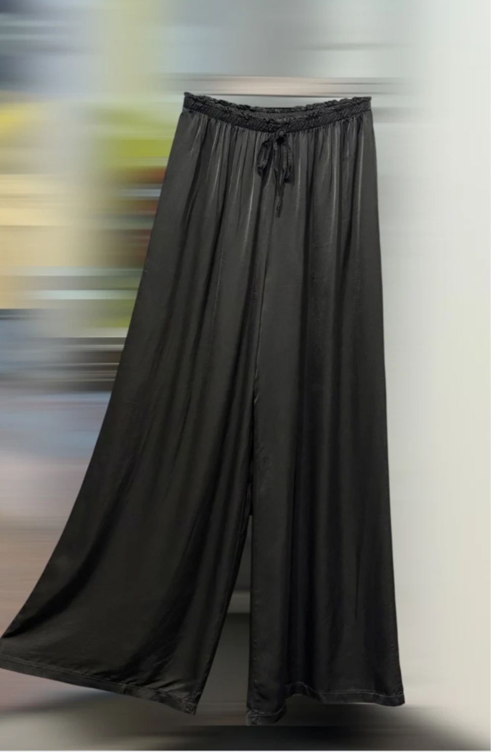 Pantalon en soie noir
