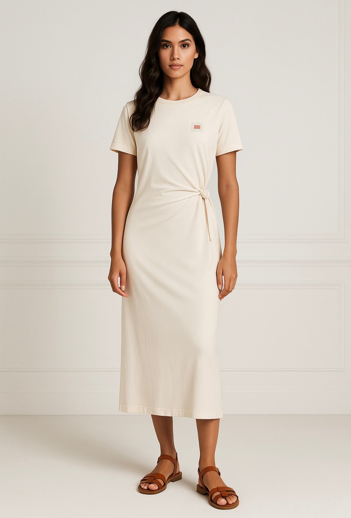 Robe tshirt écru