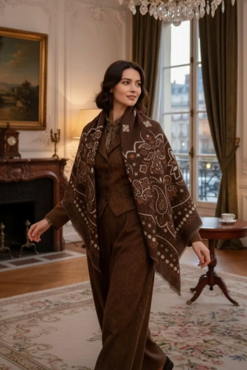 Foulard Marceau chocolat