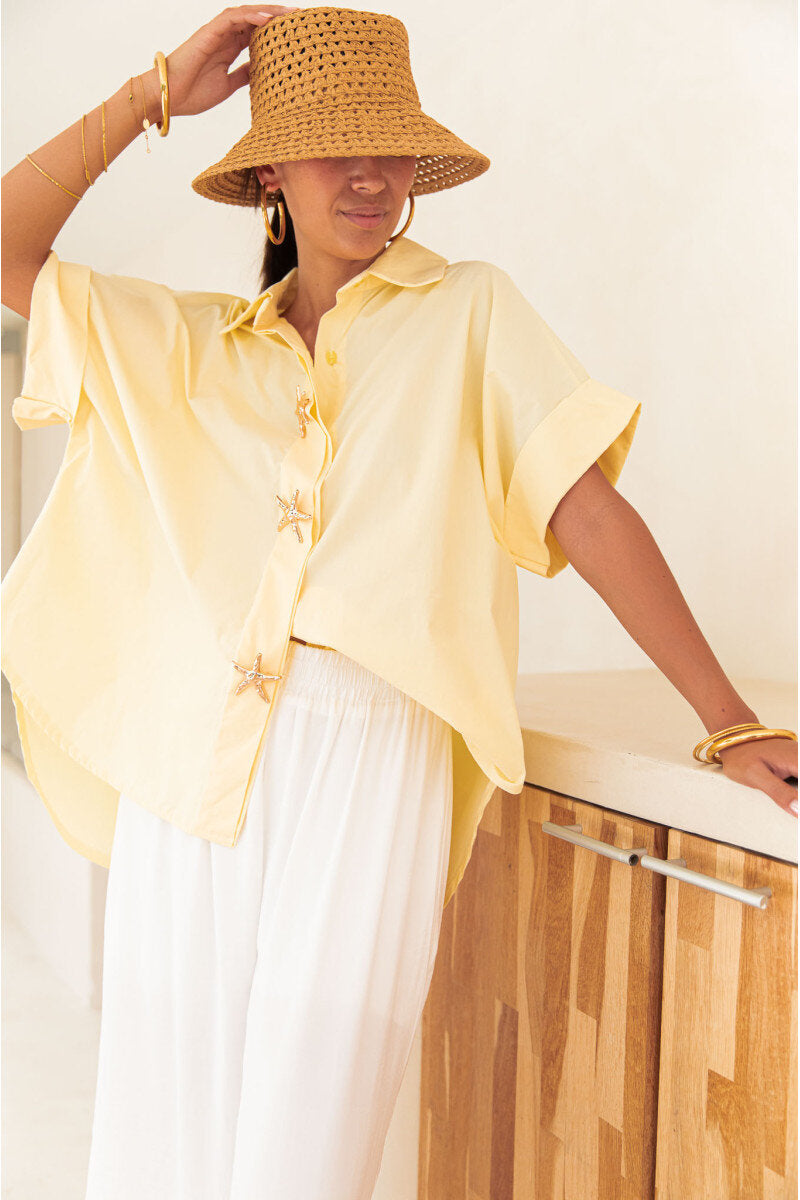 Chemise étoile jaune