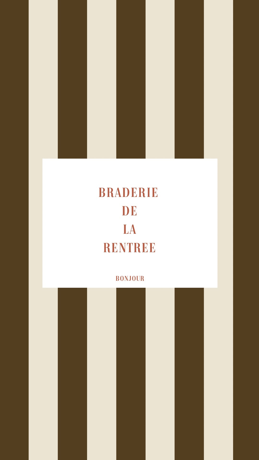 Braderie de rentrée