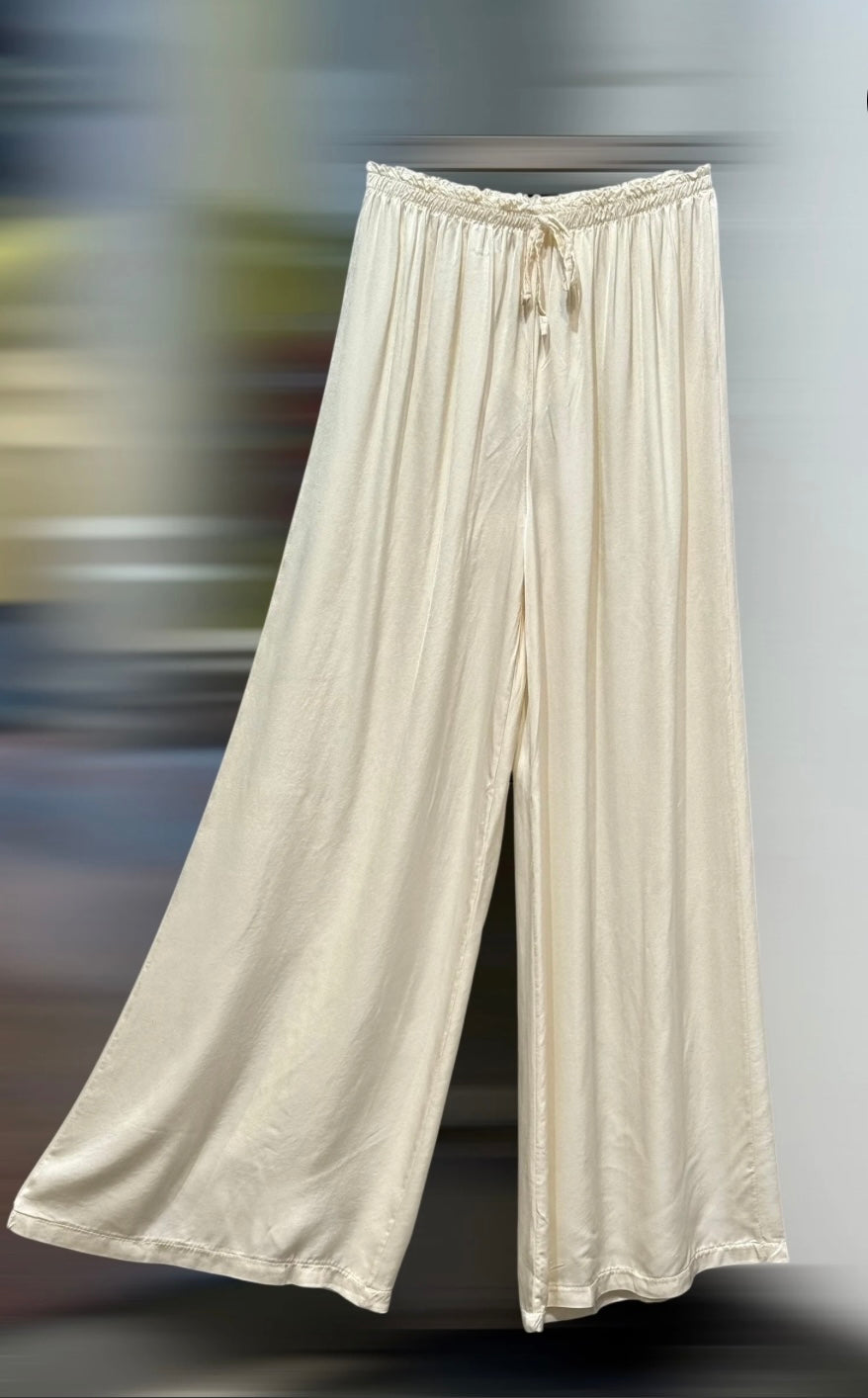 Pantalon en soie écru