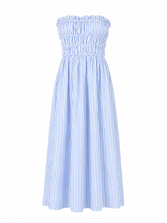 Robe Baia rayée bleue