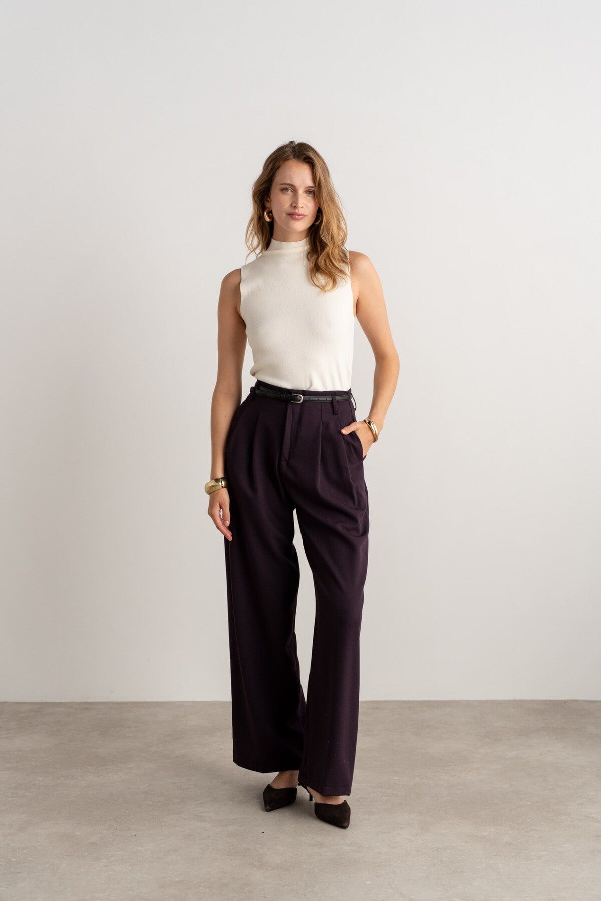 Pantalon Sam prune