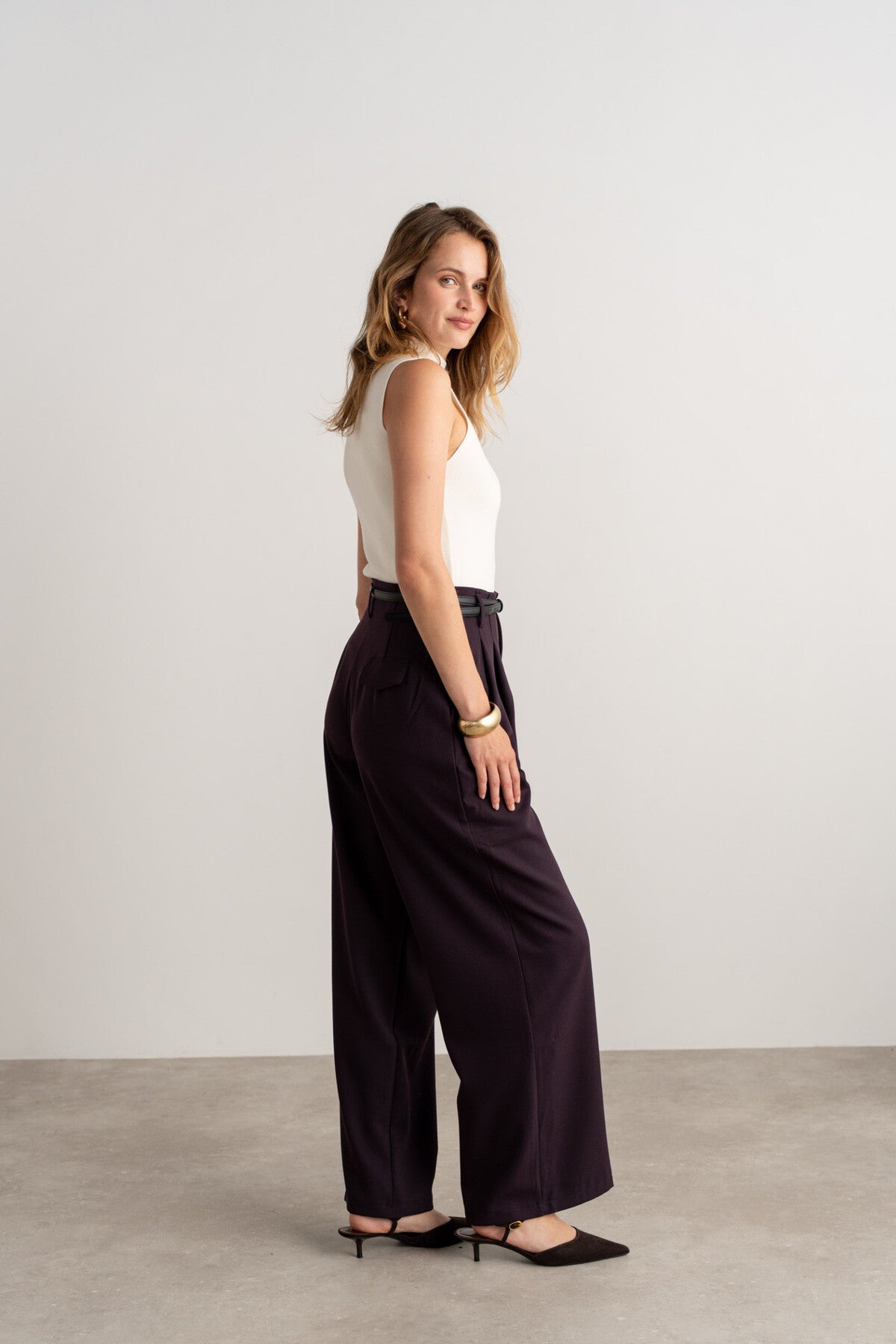 Pantalon Sam prune