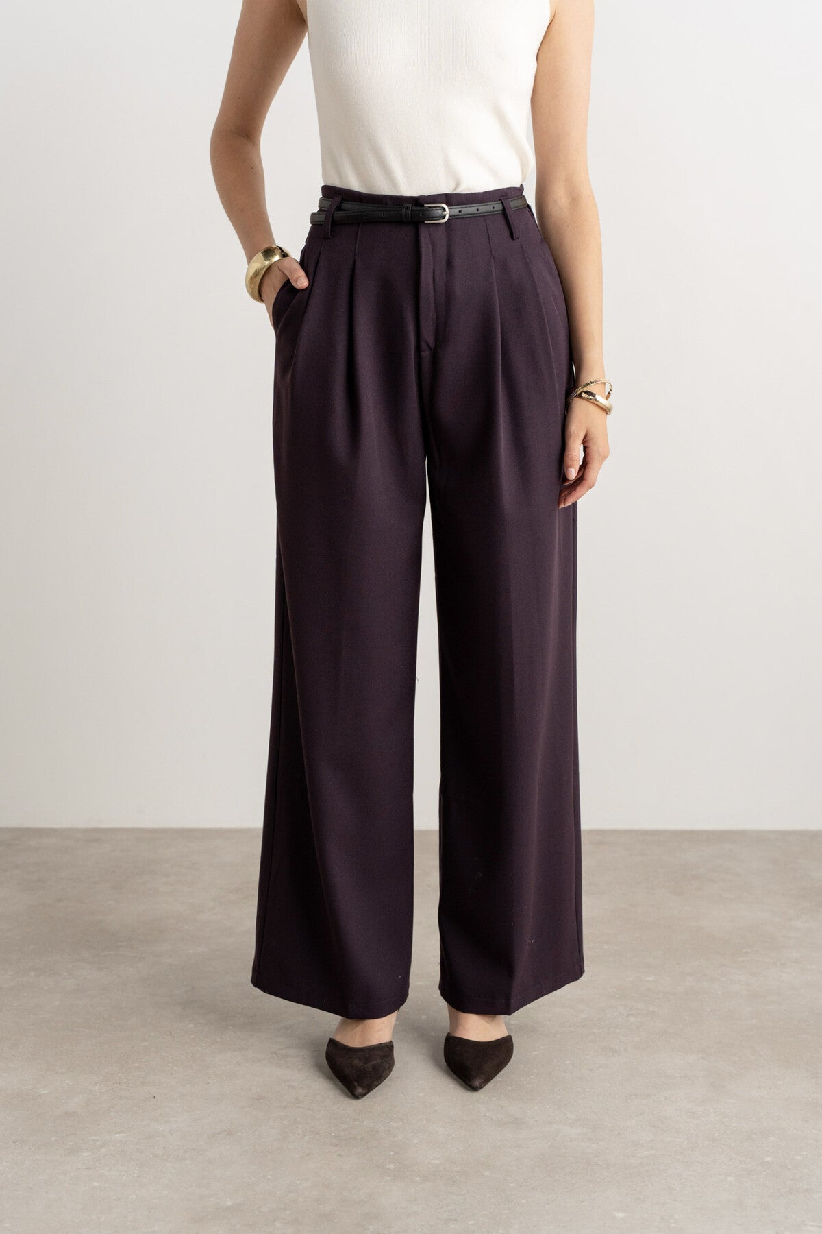Pantalon Sam prune