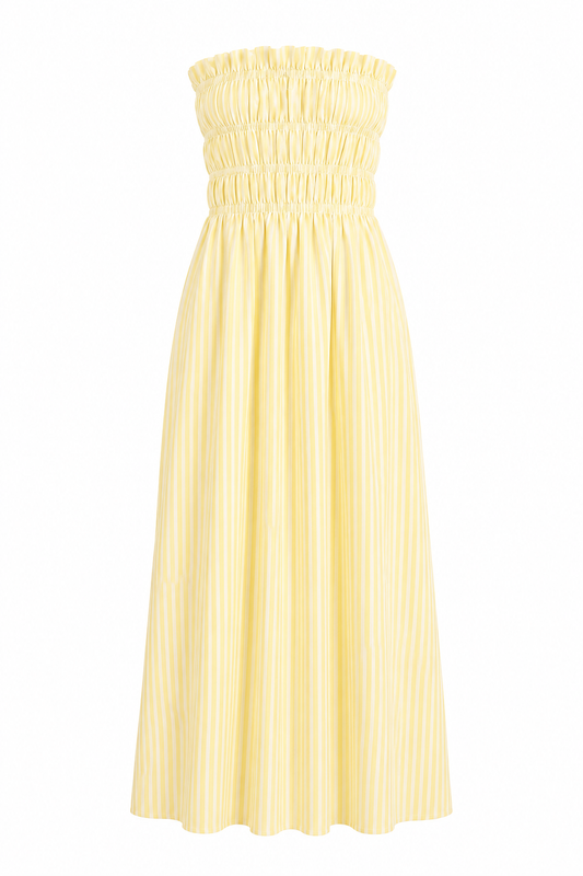 Robe Baia rayée jaune
