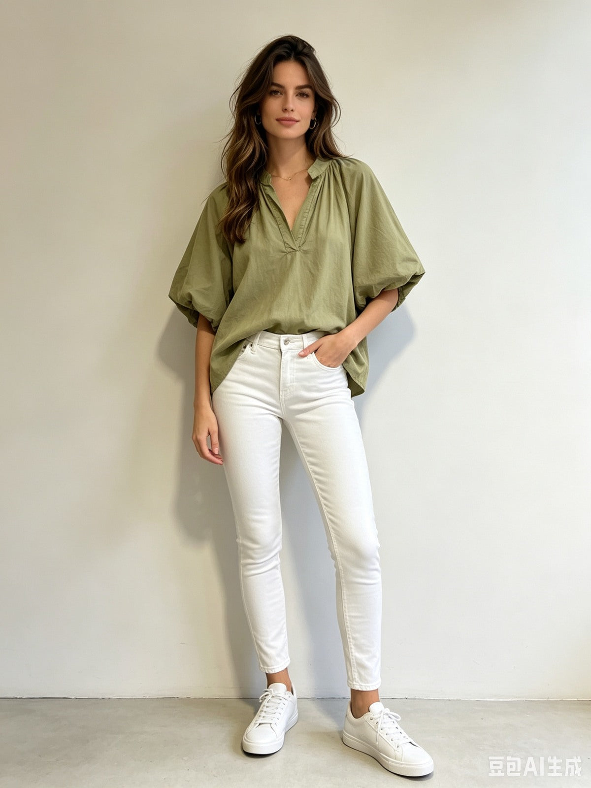 Blouse Mara kaki
