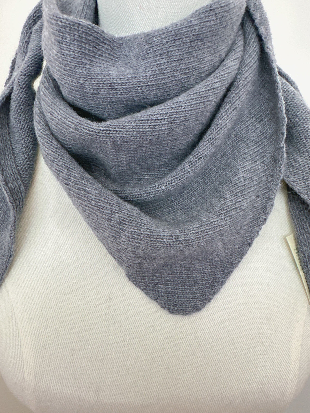 Col maille cachemire gris