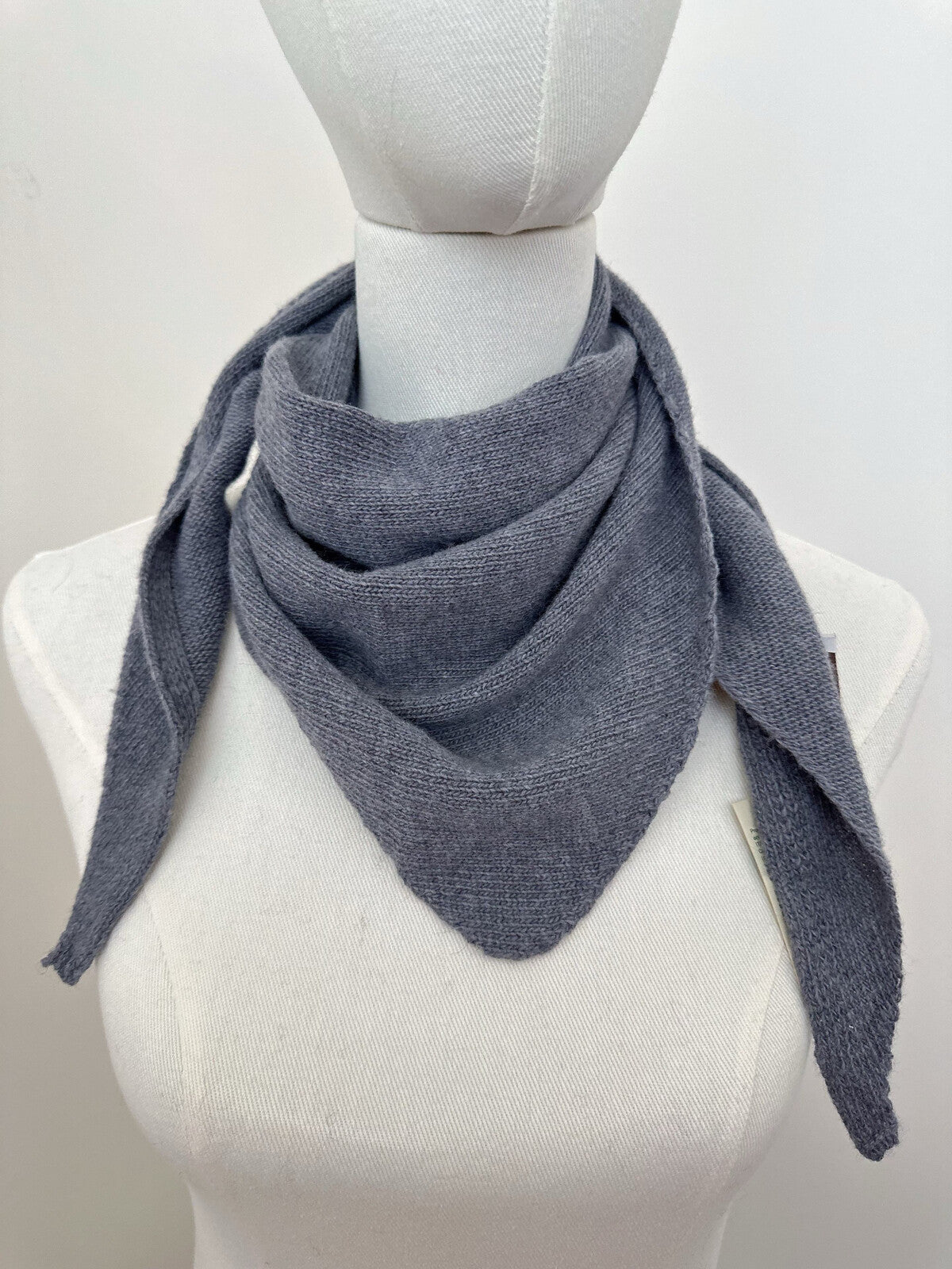 Col maille cachemire gris