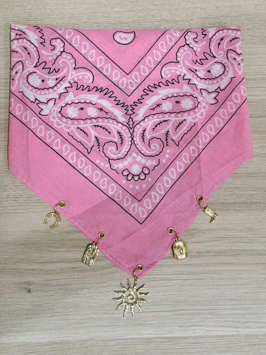 Foulard Mindy rose pale