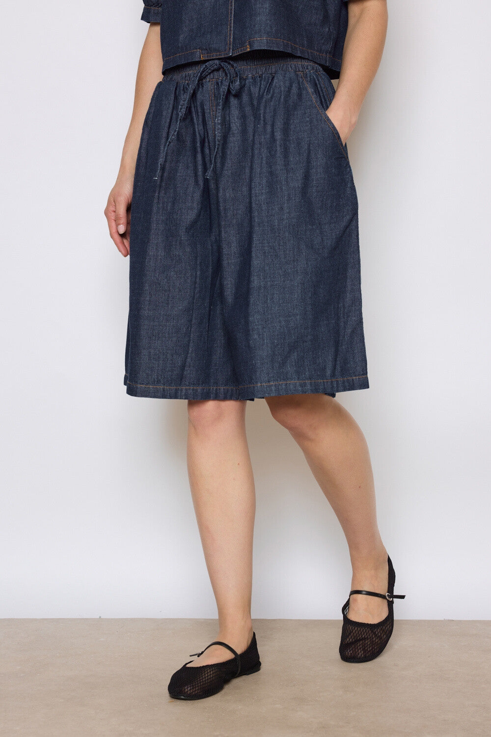Bermuda fluide en jean