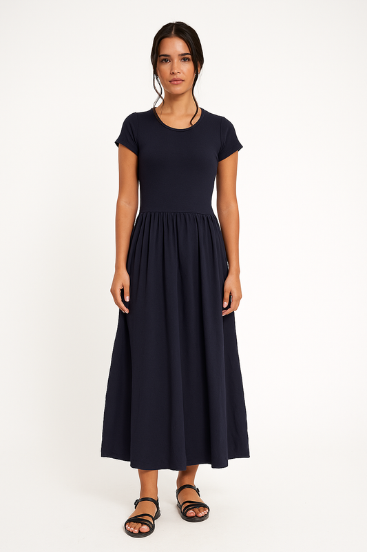 Robe bimatière marine
