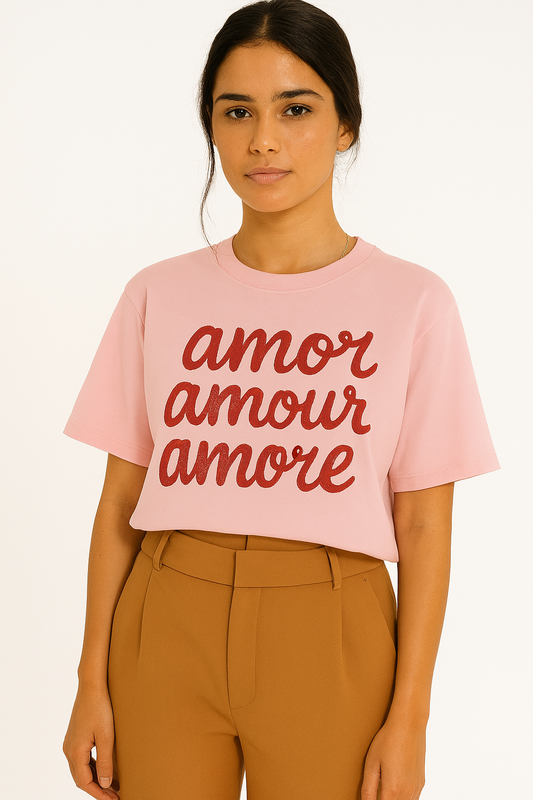 T-shirt rose Amor