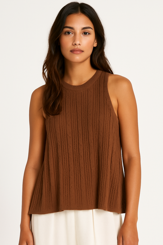 Débardeur fluide marron