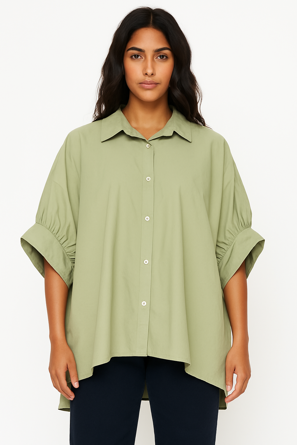 Chemise oversize kaki