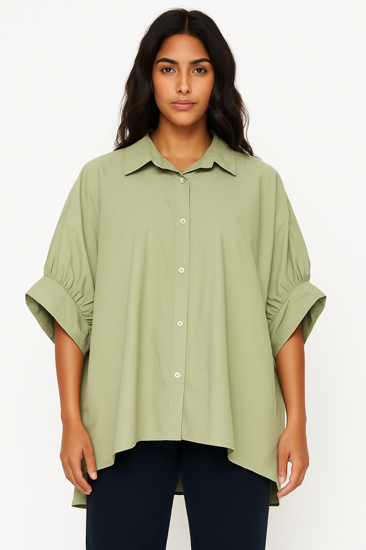 Chemise oversize kaki