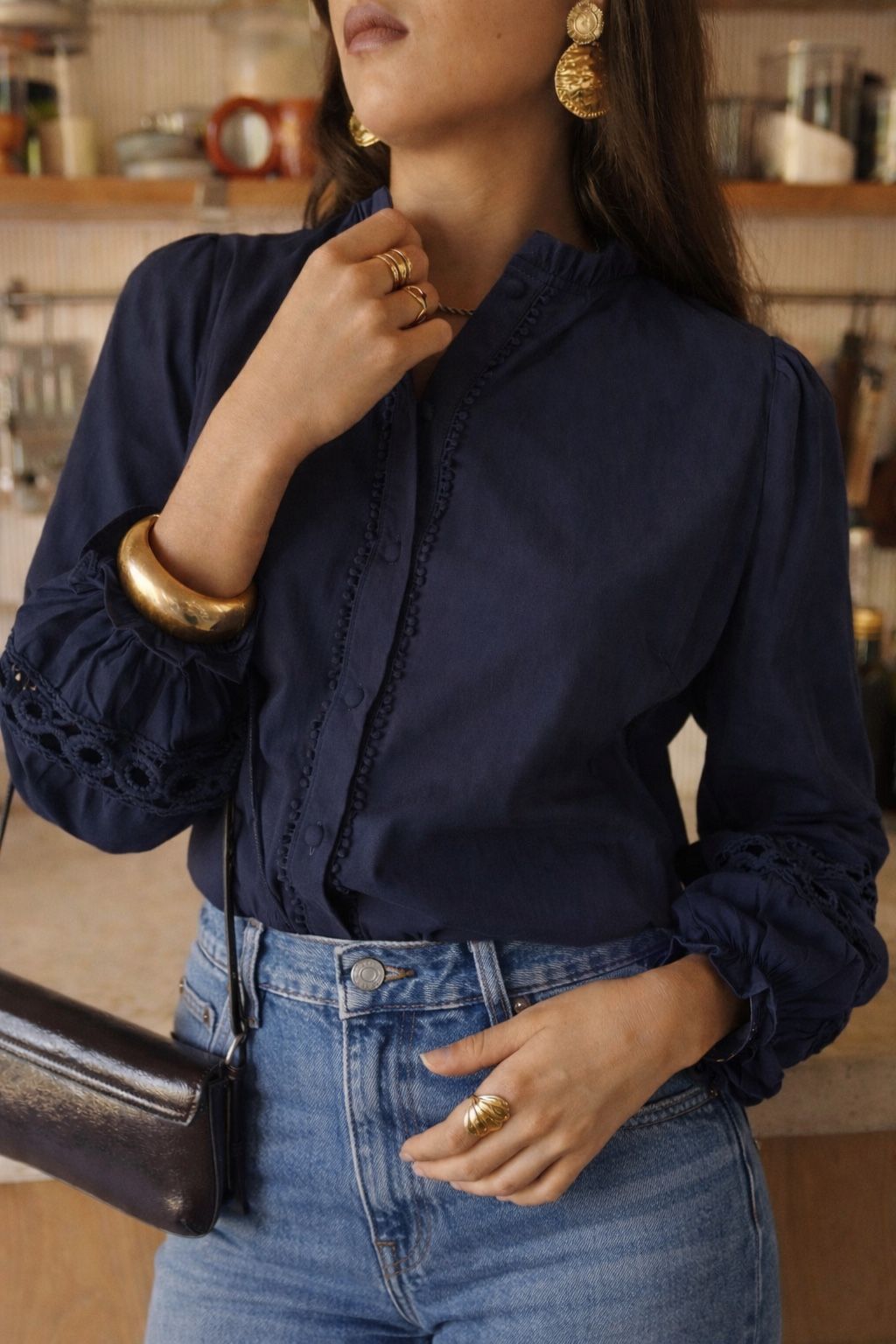 Blouse Camille marine